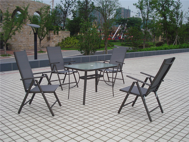 mobili da giardino sedia pieghevole set telaio in alluminio YQ-041A