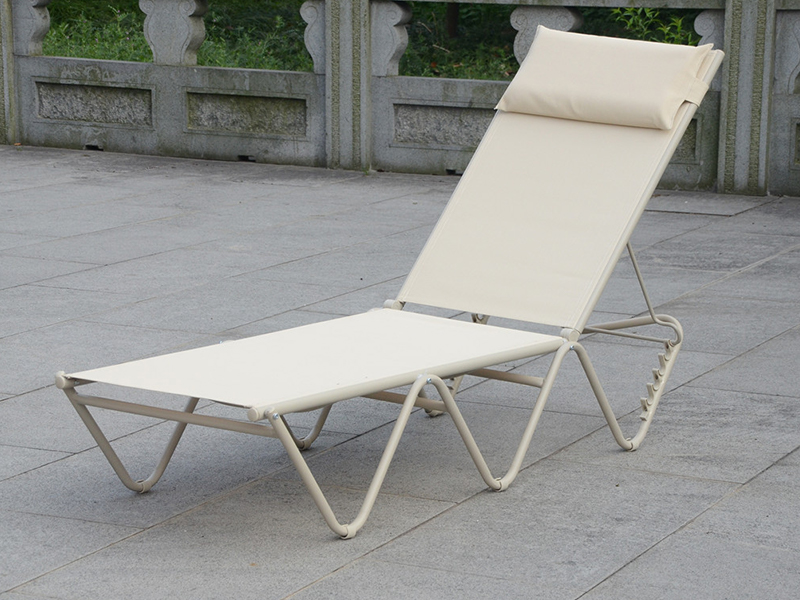 salone in telaio in acciaio, daybed all'aperto, sedia da salone rilassante YQ-TB-414A