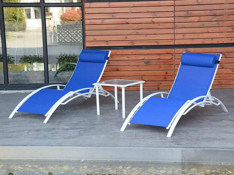 Sunlounger Sunlounger rilassante all'aperto, mobili per esterni, sedia da chaise longhetto in alluminio YQ-TB-426A