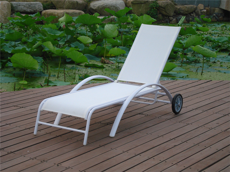 Salone esterno con ruote, lettino in tessuto in mesh YQ-TB-436