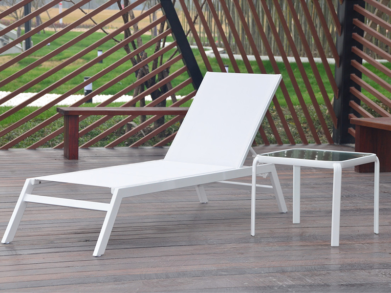 salotto in alluminio impilabile, mobili per esterni, lounge di rilassamento esterno YQ-TB-506
