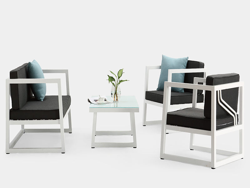 mobili da patio, divano da giardino moderno set YQA-1091