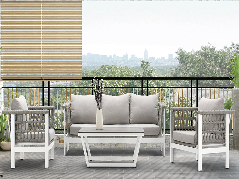Elegante corda rotonda a forma di lounge intrecciato a mano mobili di divano poltrona YQC-2747