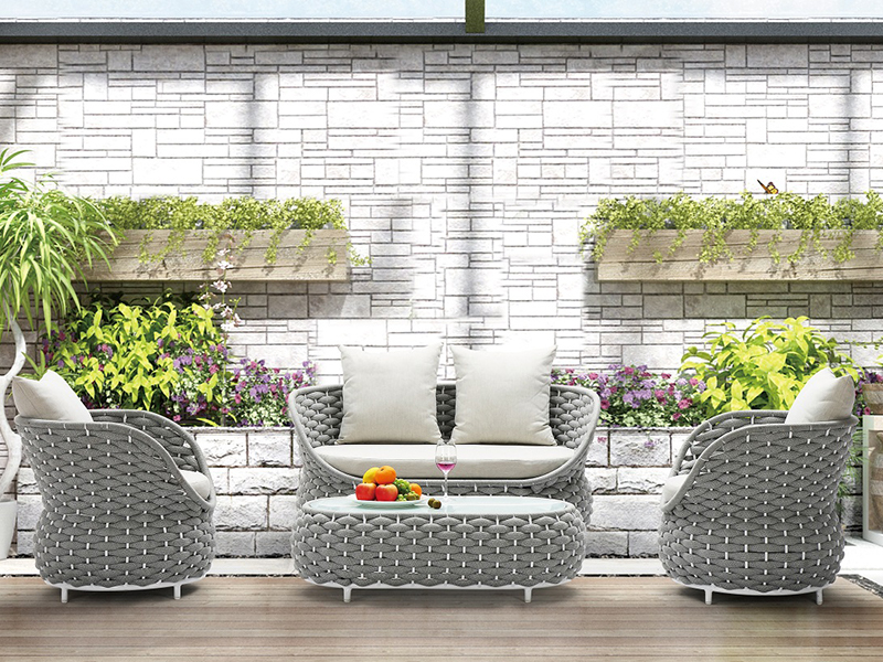 Resort esterno e caffè 4pcs da outdoor in alluminio set di divani da giardino yqc-2902