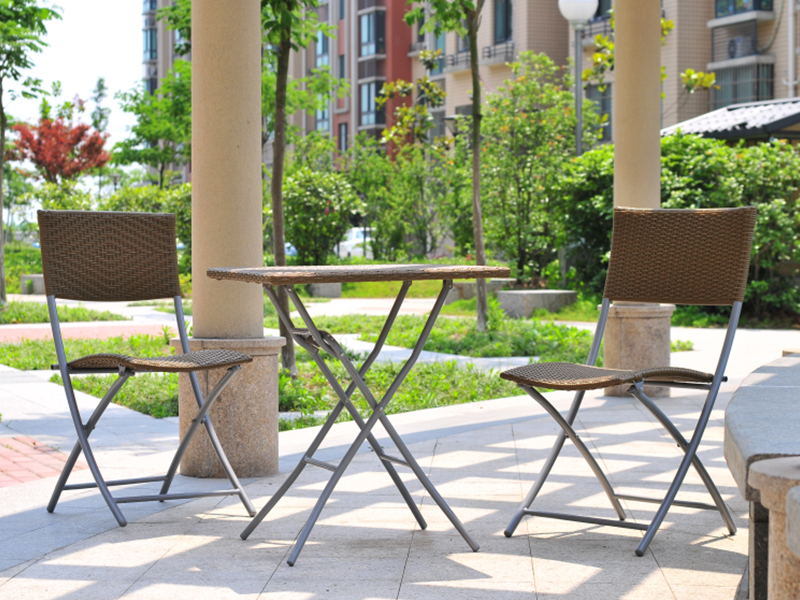 set di set di sedie pieghevoli da esterno, mobili per patio pieghevole 3pcs yqr-138