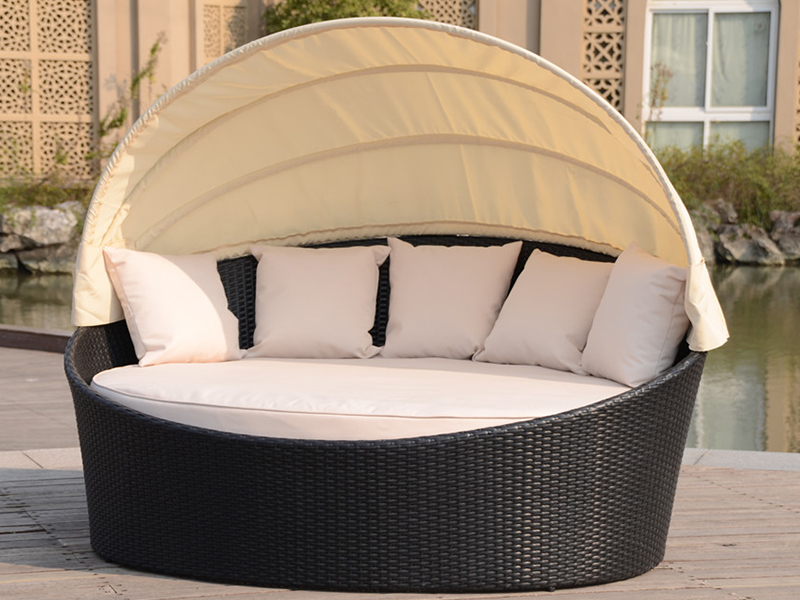 Rattan Lounge, letto di rattan, daybed YQR-185