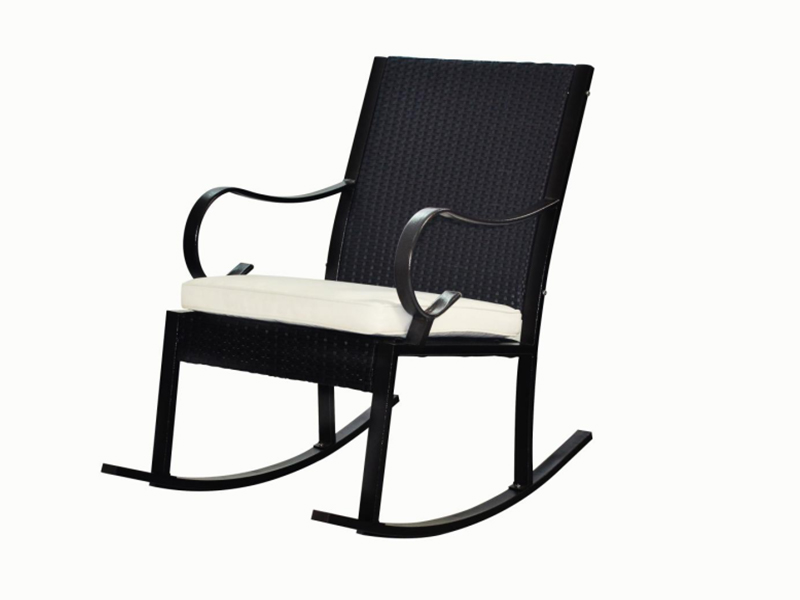 sedia a dondolo esterno a singolo rattan, design knock-down YQR-374