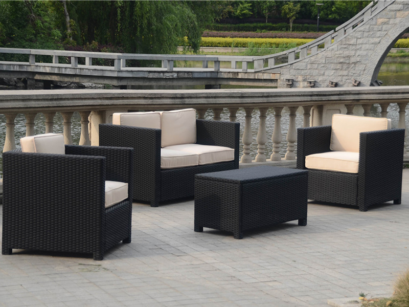 Set di divano Rattan, tutto KD Design, mobili da giardino in alluminio YQR-457