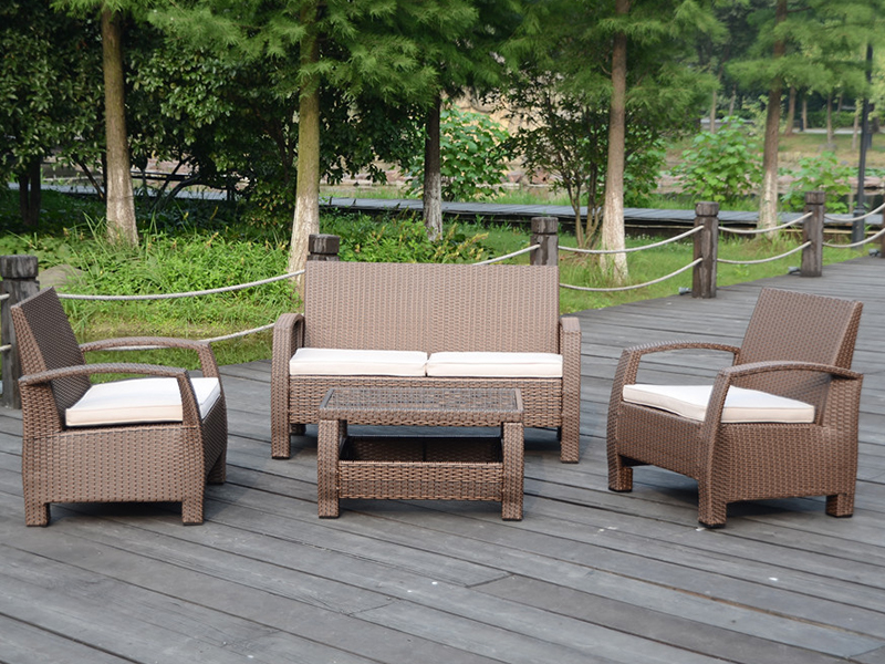 Set di divano rattan, design KD, cornice in alluminio YQR-458