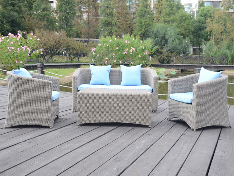 Set di divano rattan, cornice in alluminio YQR-478