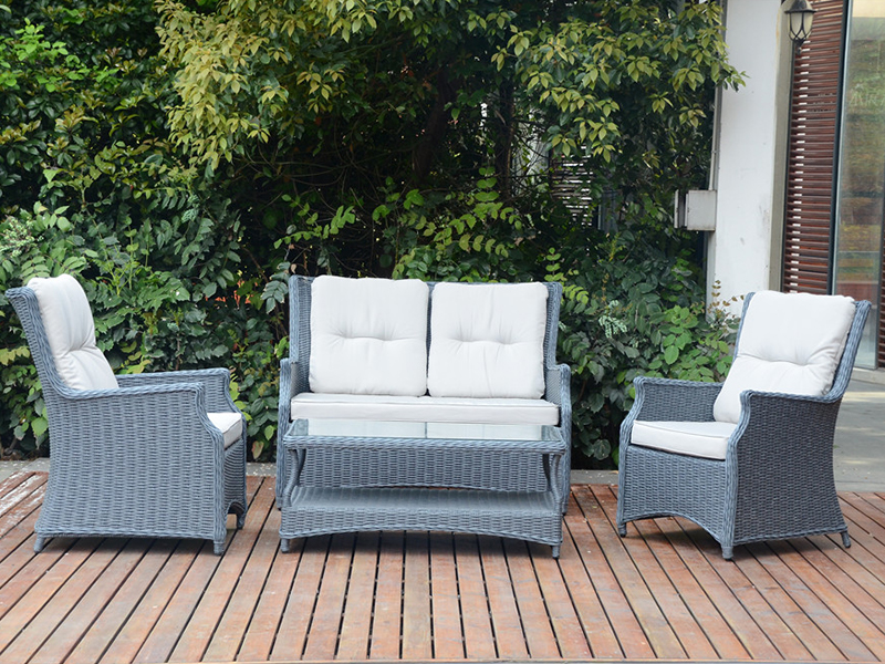 Set di divano Rattan da 4 pezzi, mobili di rattan del mercato europeo YQR-496