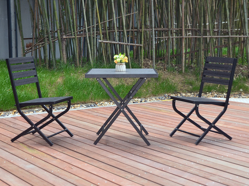 Set di patio in alluminio pieghevole, set di tavolini in alluminio YQW-423